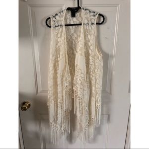 Ali Miles Lace Fringe Vest